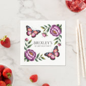 蝶と牡丹ガールズ1st.誕生日パーティー スタンダードカクテルナプキン (インサイチュ)