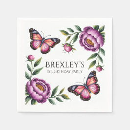 蝶と牡丹ガールズ1st.誕生日パーティー スタンダードカクテルナプキン