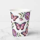 蝶と牡丹ガールズ1st.誕生日パーティー 紙コップ (裏面)