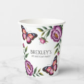 蝶と牡丹ガールズ1st.誕生日パーティー 紙コップ (正面)