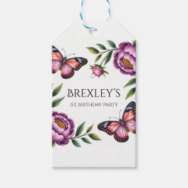 蝶と牡丹ガールズ1st.誕生日会感謝してい ギフトタグ