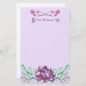 蝶と牡丹 便箋 (正面/裏面)