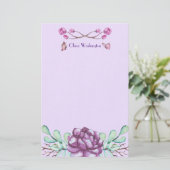 蝶と牡丹 便箋 (スタンド正面)