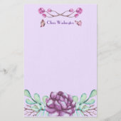 蝶と牡丹 便箋 (正面)