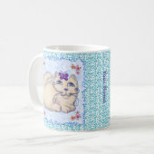 蝶と猫のマグカップ コーヒーマグカップ (正面左)