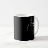 蝶と猫の顔 コーヒーマグカップ (正面右)