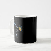 蝶と猫の顔 コーヒーマグカップ (正面左)