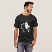 蝶と猫の顔 2 Tシャツ (正面フル)