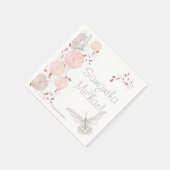蝶と珊瑚菊 スタンダードカクテルナプキン (角)