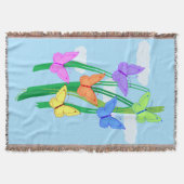 蝶と空 スローブランケット (正面)