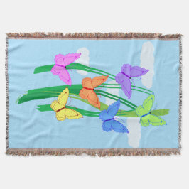 蝶と空 スローブランケット