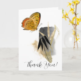 蝶と竹の折り畳みグリーティングカード カード