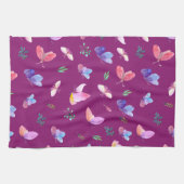 蝶と紫のキッチンタオル キッチンタオル (横)