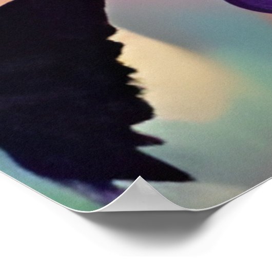 蝶と紫の老婦人 ポスター (角)