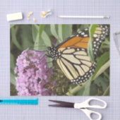 蝶と紫の花ティッシュペーパー 薄葉紙 (クラフト)