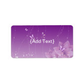 蝶と紫の花 ラベル (正面)