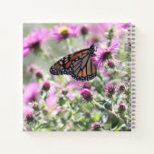 蝶と紫の草花 ノートブック (裏面)