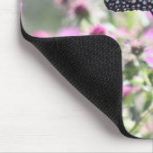 蝶と紫の草花 マウスパッド (コーナー)