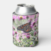 蝶と紫の草花 缶クーラー (缶正面)