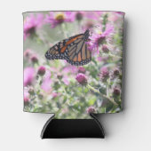 蝶と紫の草花 缶クーラー (正面)