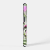 蝶と紫の草花 iPhone 15ケース (右側面)