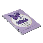 蝶と紫デュオトーンのバイブル勉強 ノートブック (右側)