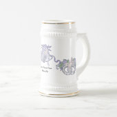 蝶と結婚の鐘 ビールジョッキ (正面右)