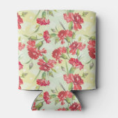 蝶と緑に赤いカーネーション 缶クーラー (裏面)