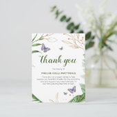 蝶と緑 |葬儀 サンキューカード (スタンド正面)