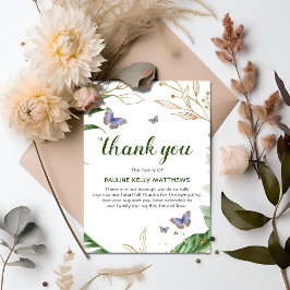 蝶と緑 |葬儀 サンキューカード