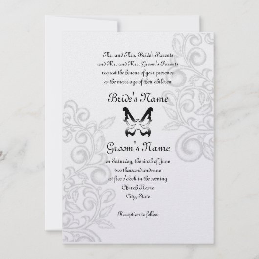 蝶と繁栄 招待状 (裏面)