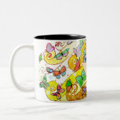 蝶と美しい少女の力|過去記事 ツートーンマグカップ (左)