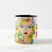 蝶と美しい少女の力|過去記事 ツートーンマグカップ (中央)