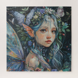 蝶と美しい若い妖精 ジグソーパズル