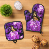 蝶と羽 鍋つかみ&鍋敷きセット (トップダウン)