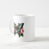蝶と芍薬 コーヒーマグカップ (正面左)