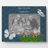 蝶と花が自分の写真を作成 フォトプラーク (正面)