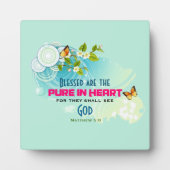 蝶と花と美しい引用文 フォトプラーク (正面)