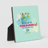 蝶と花と美しい引用文 フォトプラーク (正面)