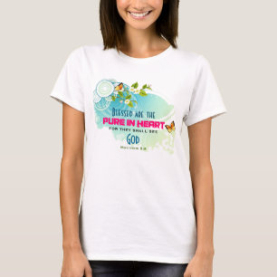 蝶と花と美しい引用文 Tシャツ