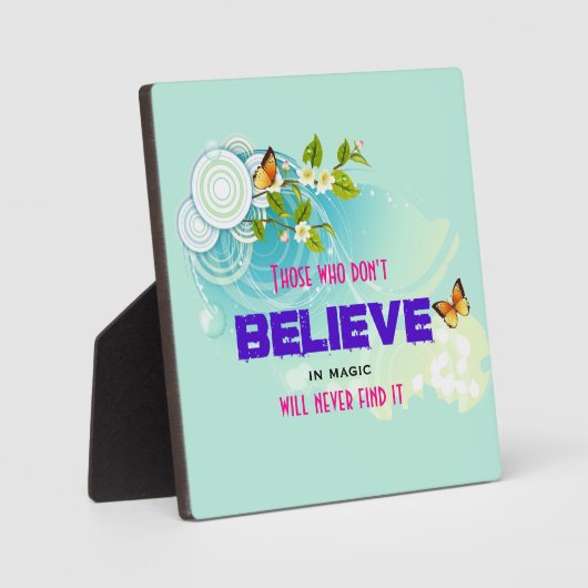 蝶と花と魔法引用文 フォトプラーク (正面)
