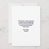 蝶と花とBoho動物スカル サンキューカード (裏面)