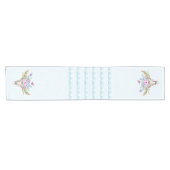 蝶と花とBoho動物スカル ショートテーブルランナー (横)