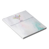 蝶と花とBoho動物スカル ノートパッド (アングル)