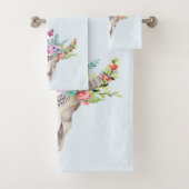 蝶と花とBoho動物スカル バスタオルセット (インサイチュ)