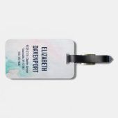 蝶と花とBoho動物スカル ラゲッジタグ (裏面横)