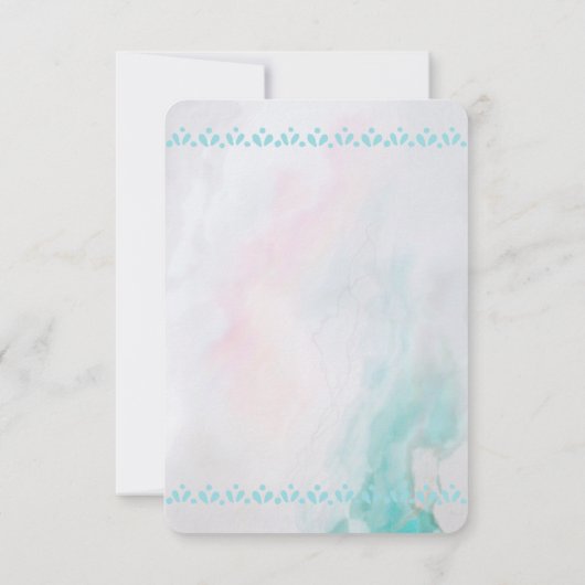 蝶と花とBoho動物スカル 出欠カード (裏面)