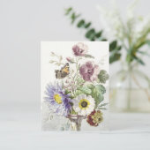 蝶と花のウィリアム・ファン・リー花束 ポストカード (スタンド正面)