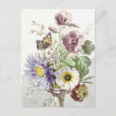 蝶と花のウィリアム・ファン・リー花束 ポストカード (正面)