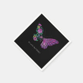 蝶と花のフローラ蝶の羽 スタンダードカクテルナプキン (角)